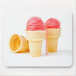Yarn Ice Cream Cones Mousepad