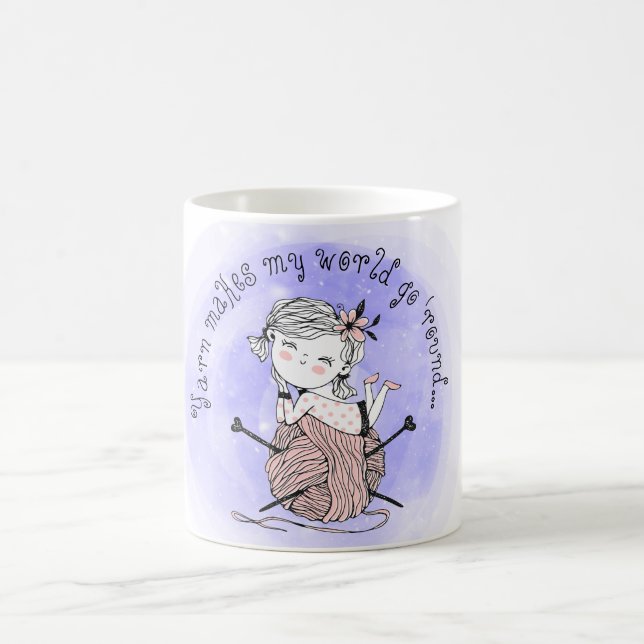 Yarn macht meine Welt Kaffeetasse (Mittel)