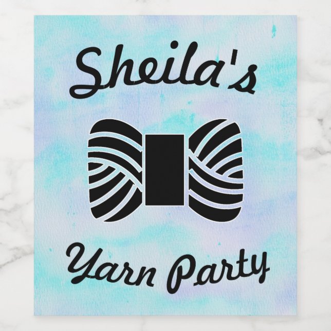 Yarn Party Handwerk Ansammlung Weinetikett (Einzelnes Label)