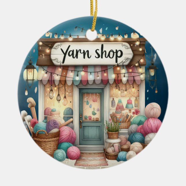YARN Shop Keramik Ornament (Vorne)