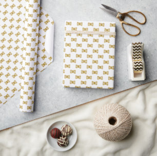 Yarn Skein Crafts ・ Gold Glitzer Texture Geschenkpapier