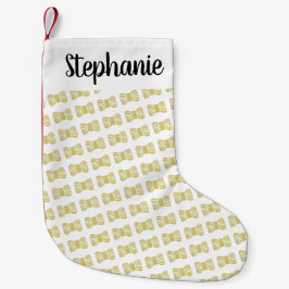 Yarn Skein ・Imitate Gold Foil + Ihr Name Kleiner Weihnachtsstrumpf