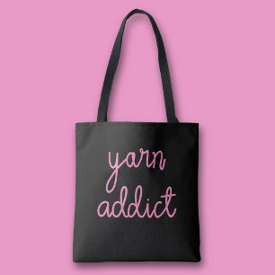 Yarn-Süchtige Typografie Tasche