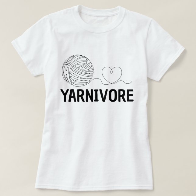 Yarnivore, Funny Knitting & Knitter Gift  T-Shirt (Design vorne)
