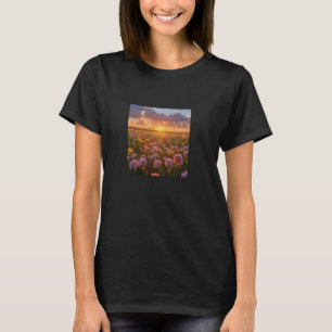 Yarrow Blume Field Beautiful Sunset Graphic T-Shirt