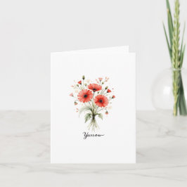 Yarrow Floral  Blank Note Card