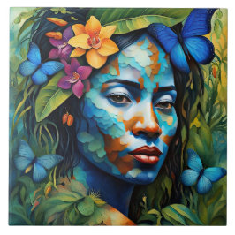 "Yarumi" Orchid Spirit - Frauen in Amazonien Fliese