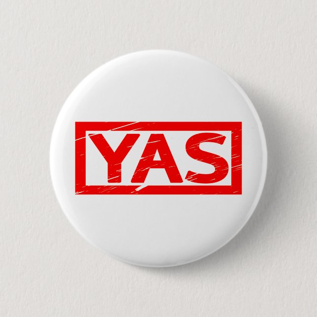 Yas Briefmarke Button (Vorderseite)