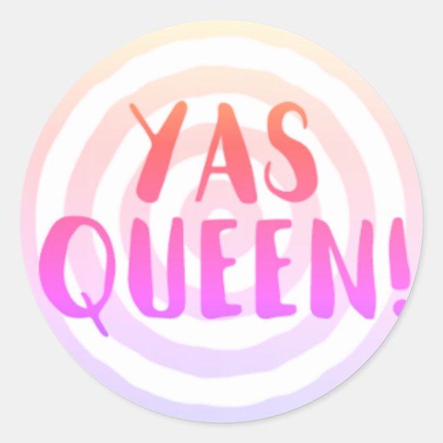 Yas Queen! Bullseye Rosa Aufkleber (Vorderseite)