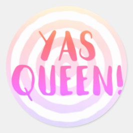 Yas Queen! Bullseye Rosa Aufkleber