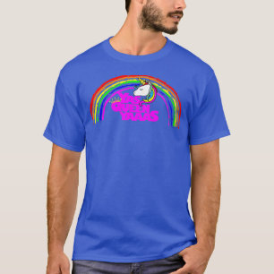 Yas Queen Shirt mit Unicorn Angesagt LGBTQ