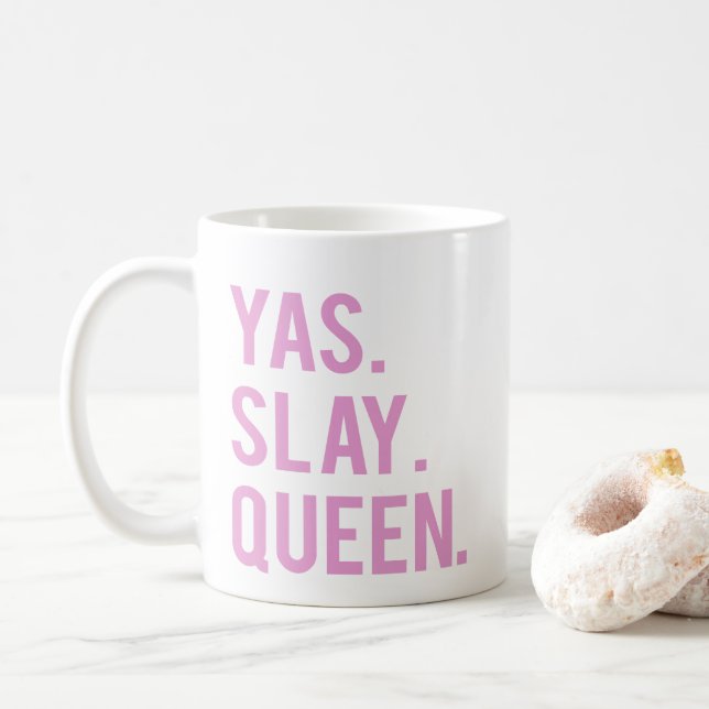 Yas töten Königin-Druck 2 Kaffeetasse (Mit Donut)