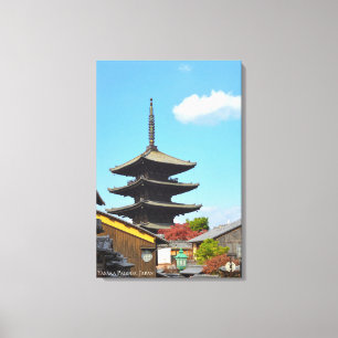 Yasaka-Pagode überwacht den Tempel Kyoto Japan Leinwanddruck