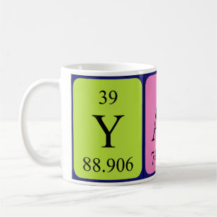 Yasin nom de table périodique mug