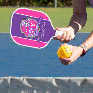 Yasmin Namensbedeutung Buchstabe Y rosa Wappen Ein Pickleball Schläger