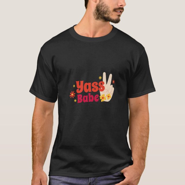 Yass Babe Peace Hands Premium T-Shirt (Vorderseite)