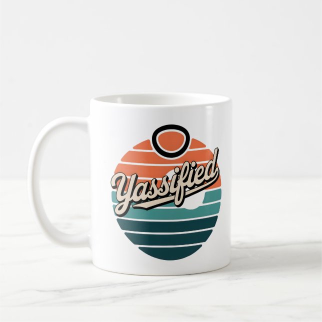 Yassified Retro Sunset Kaffeetasse (Links)