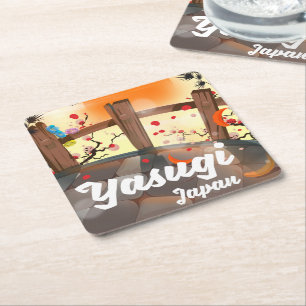Yasugi Japan Blossom Garten Rechteckiger Pappuntersetzer