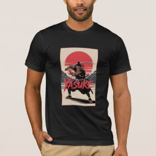 Yasuke Schwarzer Samurai Afrikanischer Ronin T-Shirt