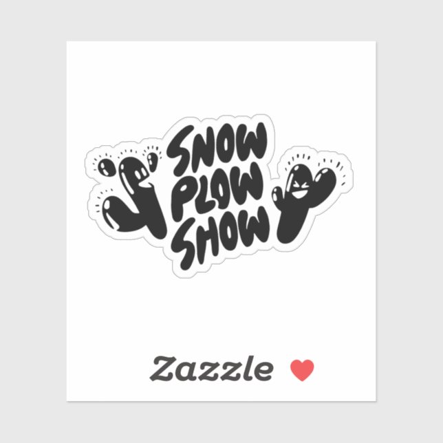 Yati M's Snow Plow Show Design #1 Sticker (Blatt)