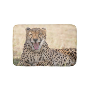 Yawning Cheetah Badematte