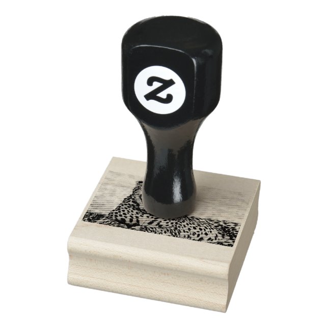 Yawning Cheetah Gummistempel (Stempel)