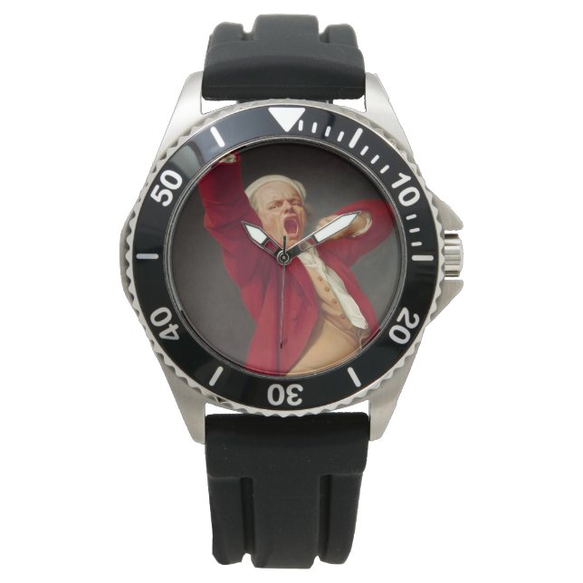 Yawning Man (Self-Portrait) (von Joseph Ducreux) Armbanduhr (Vorderseite)