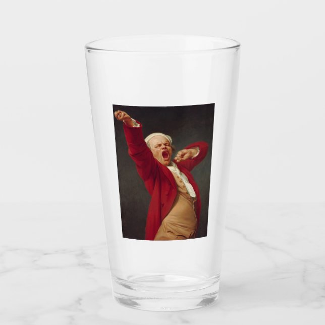 Yawning Man (Self-Portrait) (von Joseph Ducreux) Glas (Vorderseite)