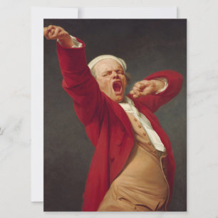 Yawning Man (Self-Portrait) (von Joseph Ducreux) Karte