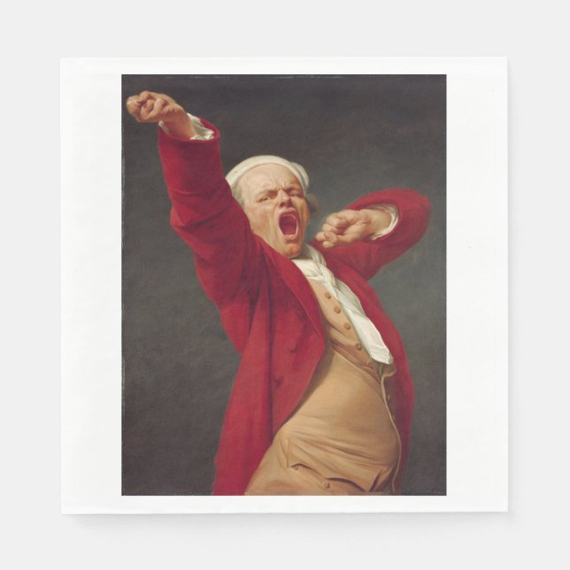 Yawning Man (Self-Portrait) (von Joseph Ducreux) Serviette (Vorderseite)