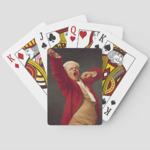 Yawning Man (Self-Portrait) (von Joseph Ducreux) Spielkarten