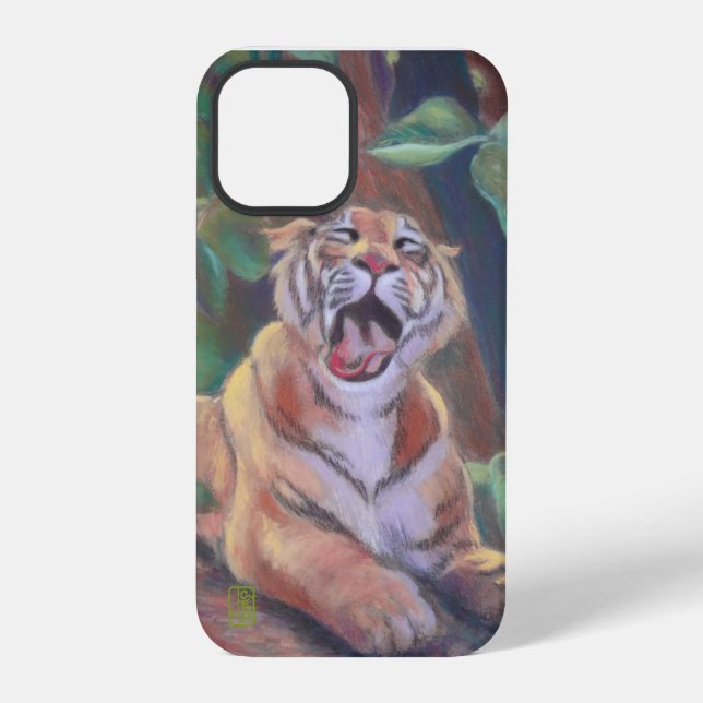Yawning Tiger iPhone Case 12 Pro Hülle (Rückseite)