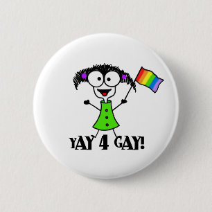 Yay 4 Homosexuell-Knopf Button