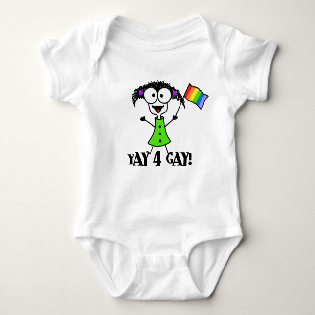 Yay 4 Homosexuell-Strampler Baby Strampler (Vorderseite)