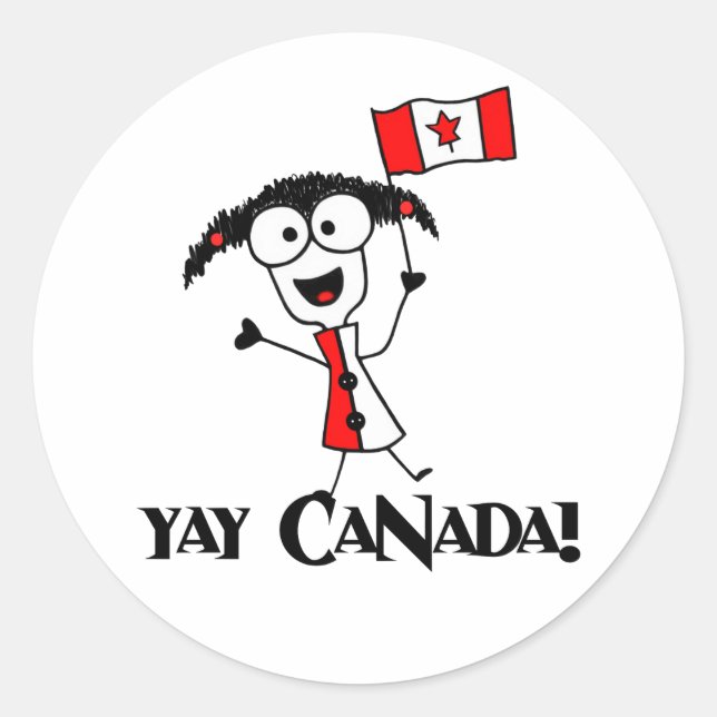 Yay Canada! Aufkleber (Vorderseite)