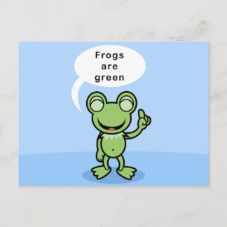 Yay for Color Frog Character Postkarte