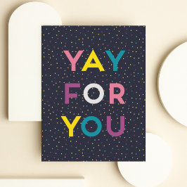 Yay für dich dankeskarte