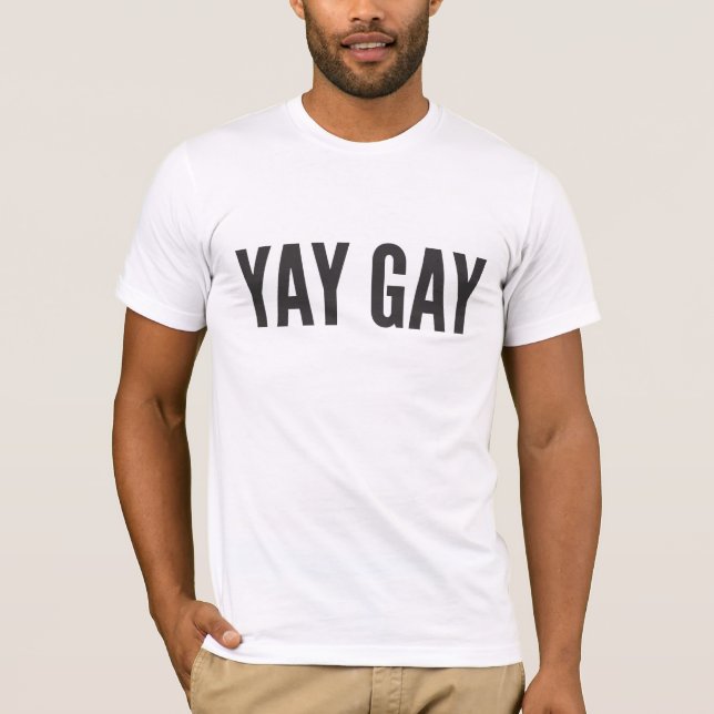 YAY GAY Bella Leinwand T-Shirt (Vorderseite)