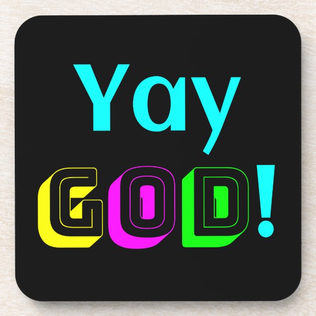 Yay God Neon Liebe Getränkeuntersetzer (Vorderseite)