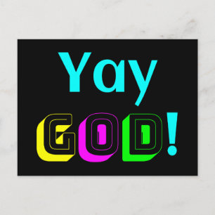 Yay God Postkarte