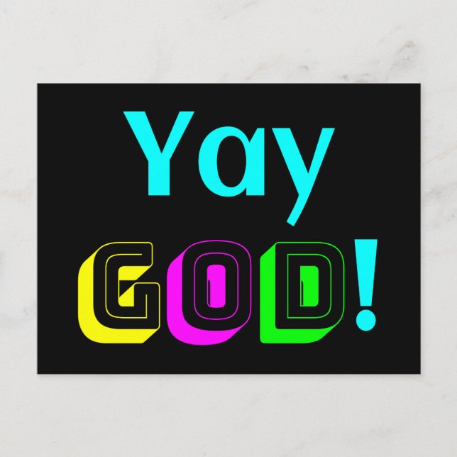Yay God Postkarte (Vorderseite)