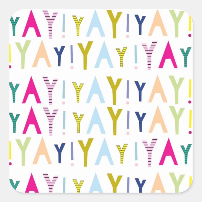 Yay happy snail mail sticker (Devant)