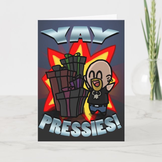 YAY Pressies Karte (Vorderseite)