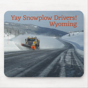 Yay Snowplow Fahrer! Wyoming Winter Mousepad