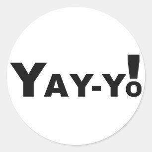 Yay-Yo! Runder Aufkleber