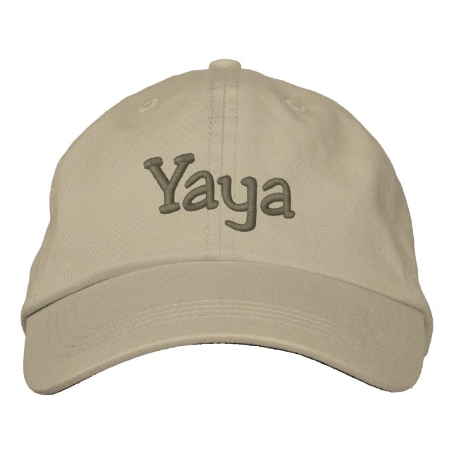Yaya bestickt Baseball Cap / Hat Khaki Bestickte Kappe (Vorderseite)