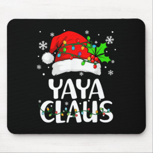 Yaya Claus Weihnachtslicht-Pyjama-Familien-Matchin Mousepad