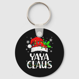 Yaya Claus Weihnachtslichter Pyjama Familie passen Schlüsselanhänger