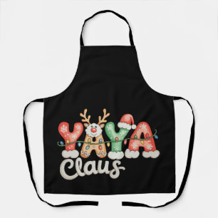 Yaya Claus Weihnachtslichter Rentier Weihnachtsman Schürze