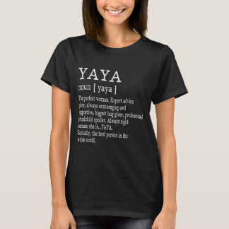 Yaya Definition Oma Ankündigung Geschenk Yaya T-Shirt